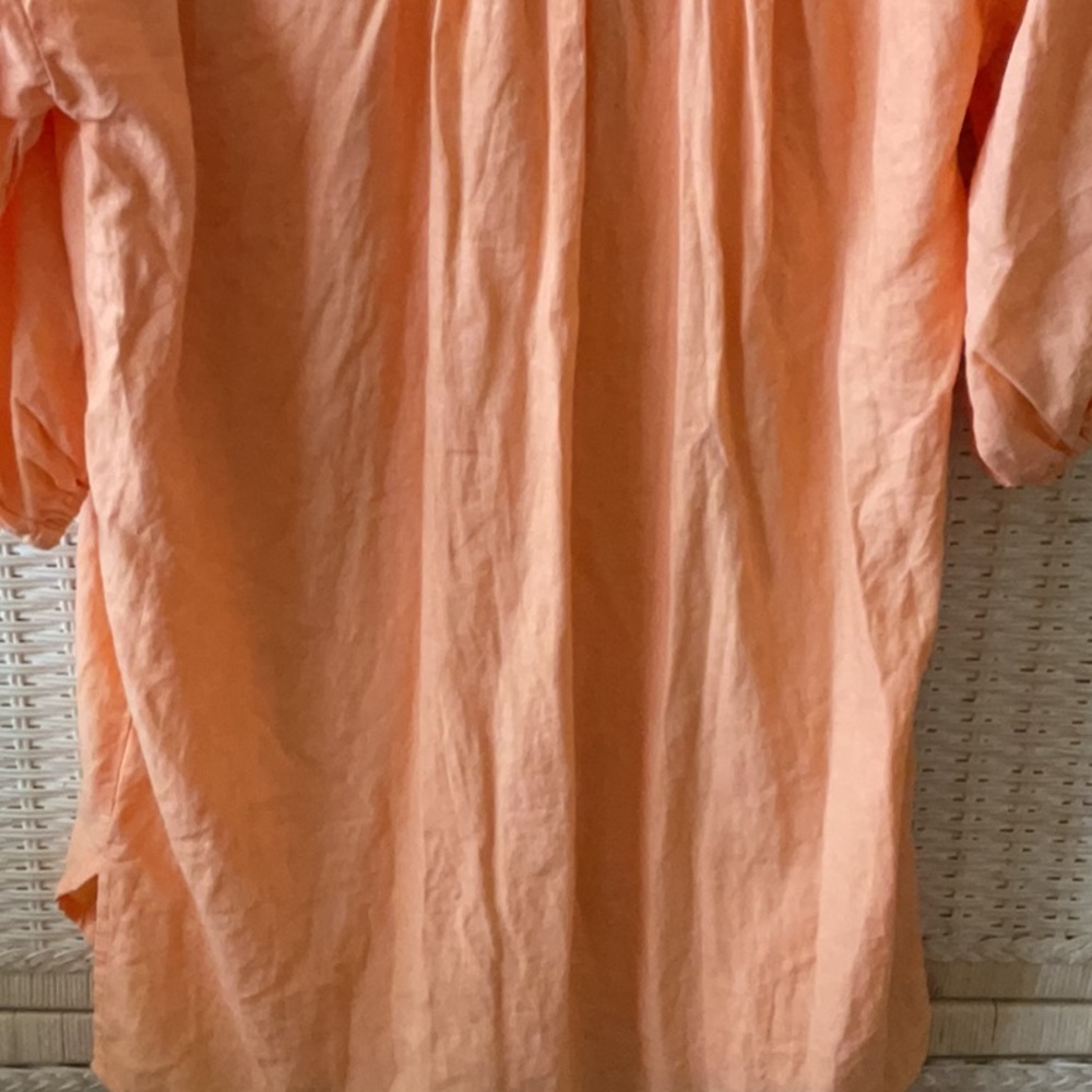 YFB Young Fabulous & Broke Sand Dollar Linen Orange Shirt Dress - Picture 13 of 14